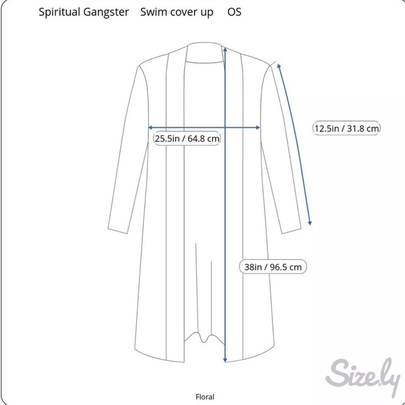 Spiritual Gangster Kimono Womens One Size Floral Cover Up Maya Bohemian Robe - Picture 5 of 16